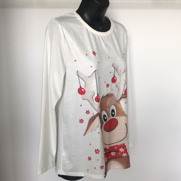 RUDOLPH the Red Nosed Reindeer Long Sleeve T-shirt Women’s size Medium - Picture 3 of 6